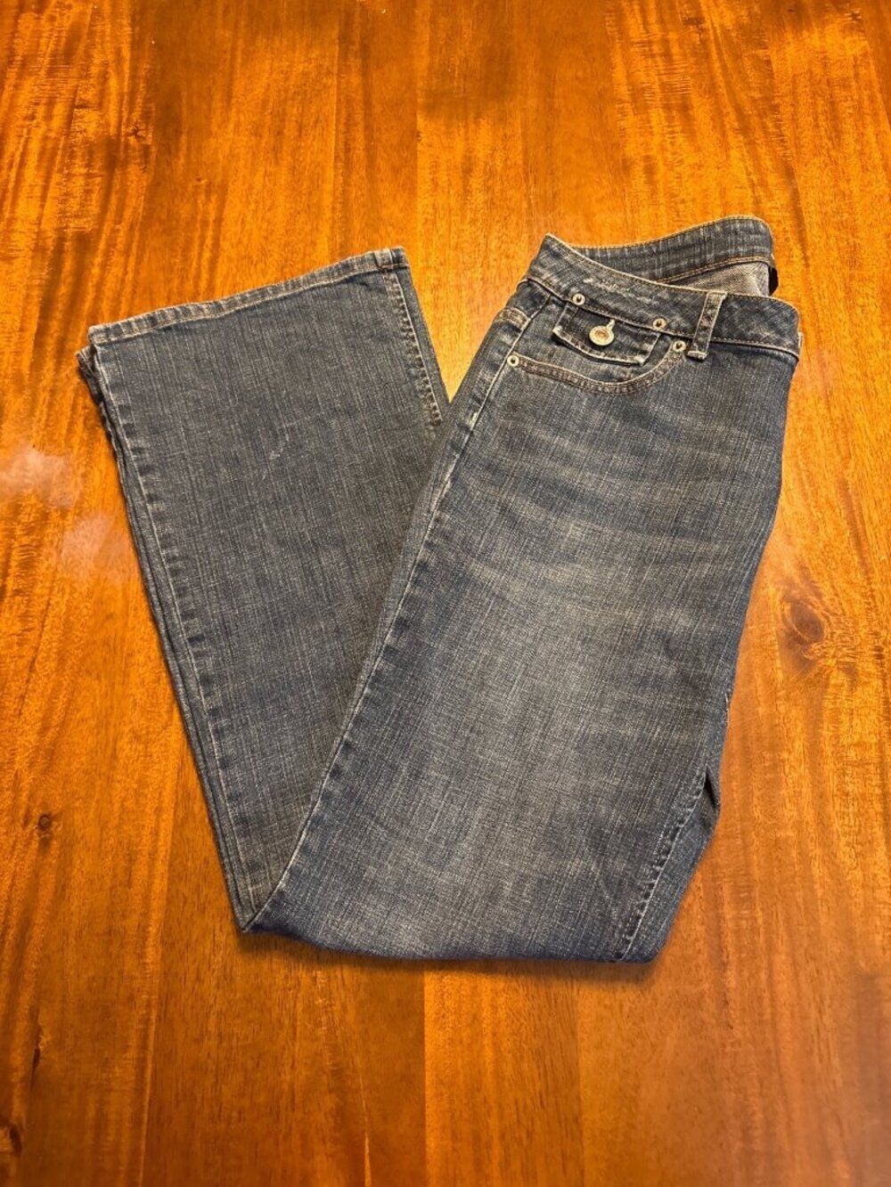 Banana Republic Women’s Wide-Leg Blue Denim Jeans Size 10 Cotton Blend
